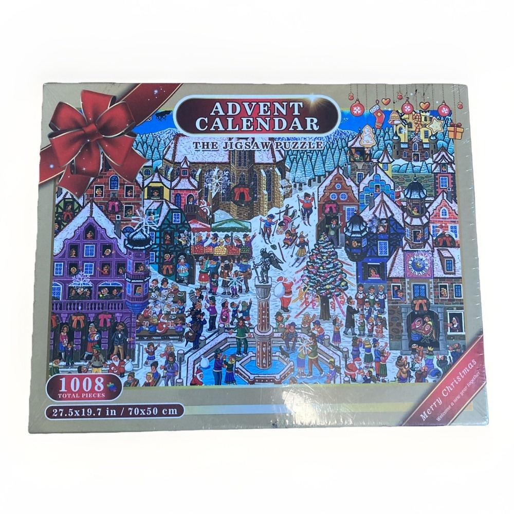 Jigsaw Puzzle Advent Calendar 1008 Pieces Christmas Winter Holiday New Complete